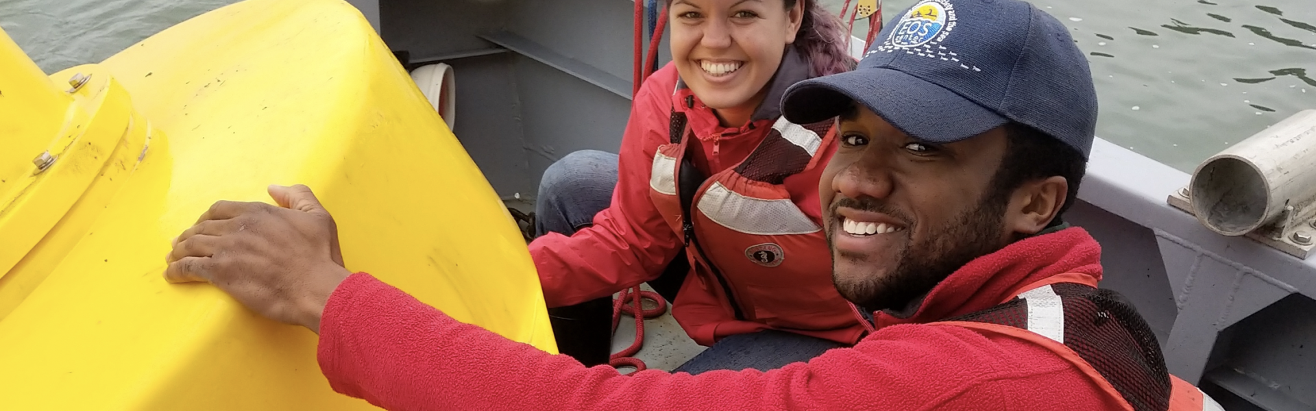 Byron and Chelsey servicing the CO2 buoy